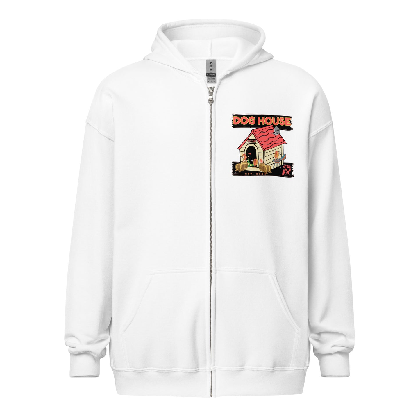 Pitties Dog House Zip Up Hoodie (S-3XL)